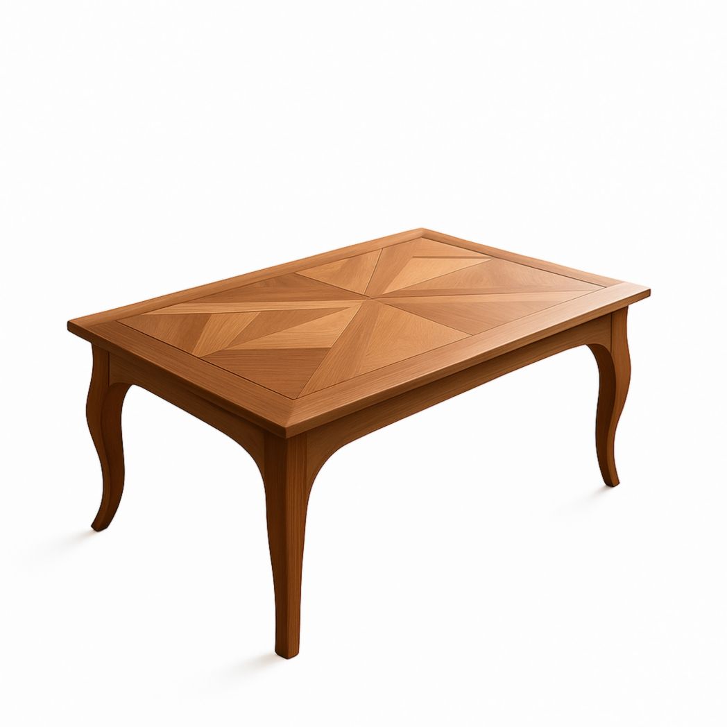 Mesa de centro de madera maciza de roble 120x60x45 cm-Villageforms