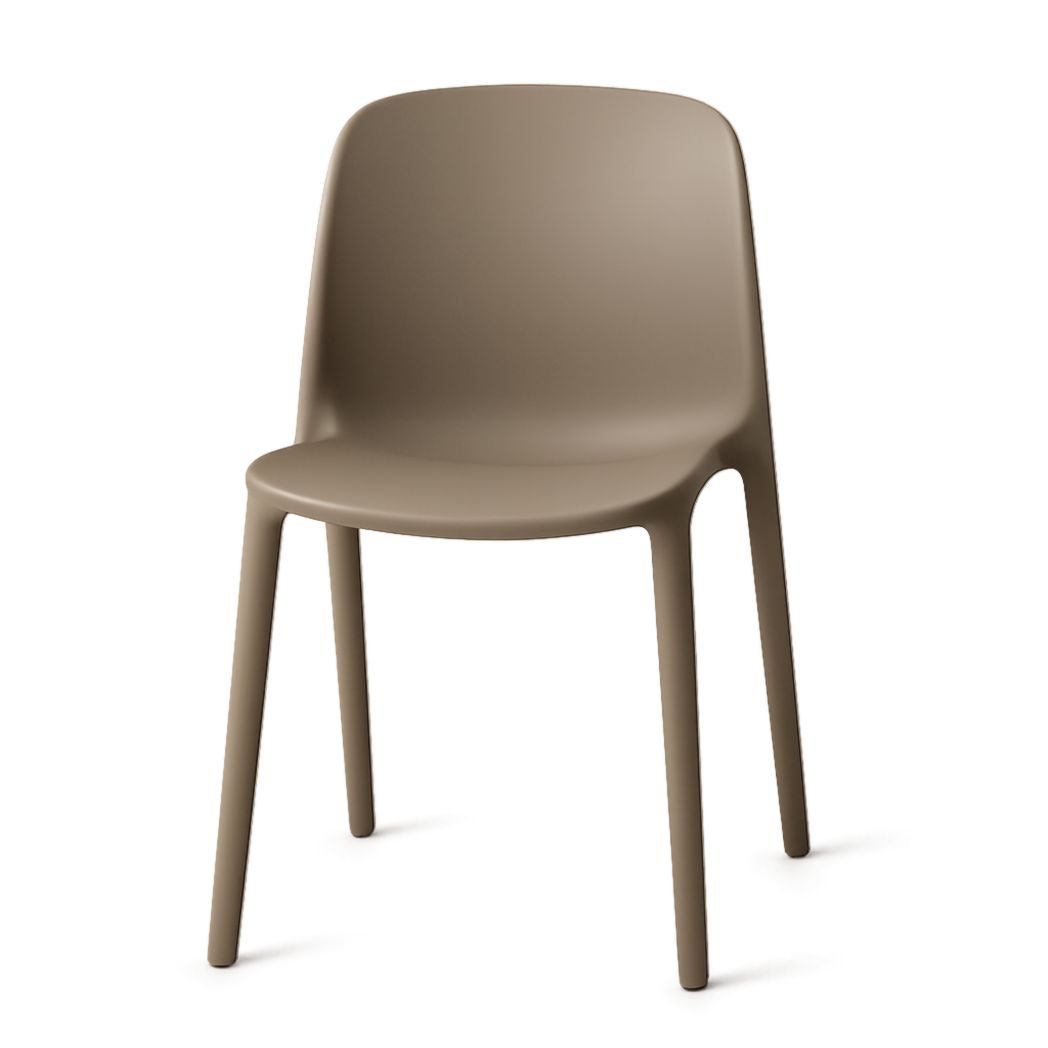 Silla de Comedor de Plástico PP Marrón 80x45x50 cm-Villageforms