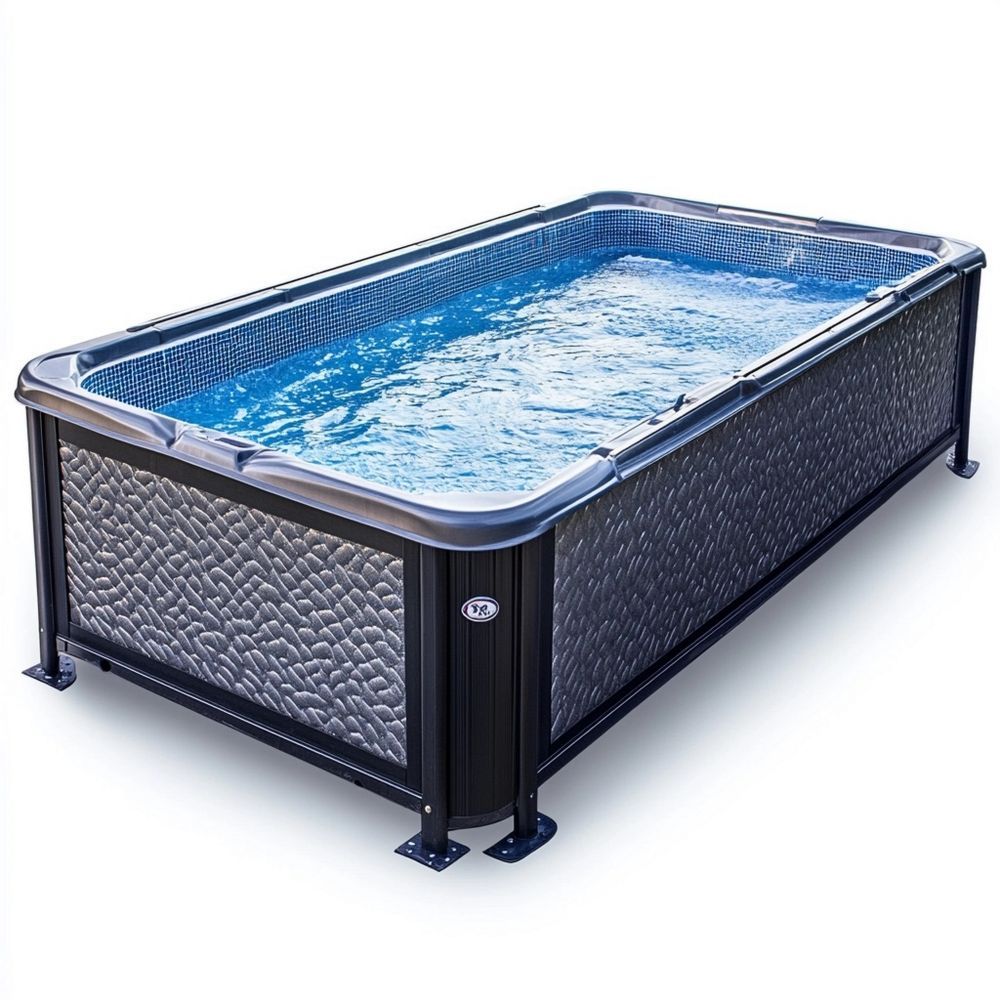 Piscina fuori terra rettangolare in acciaio e PVC 3m x 2m x 1m