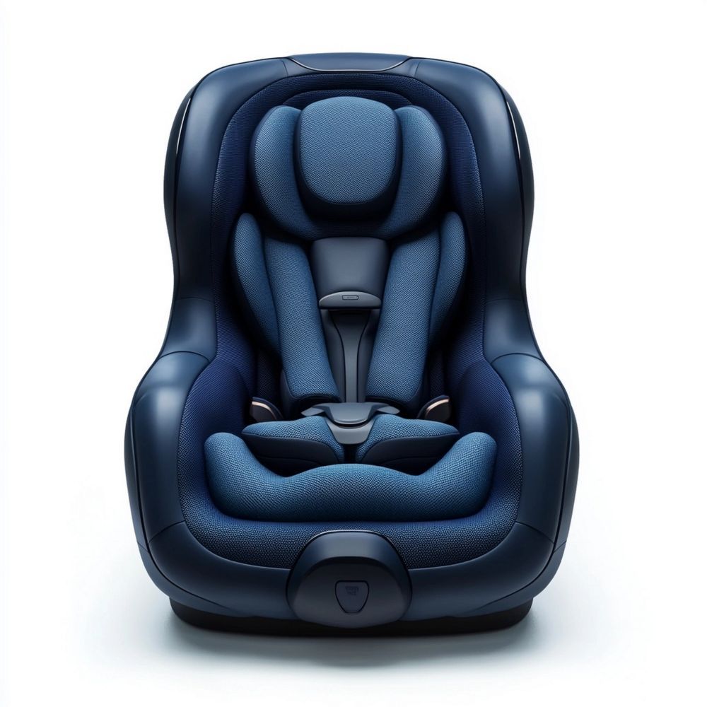 Seggiolino per Bambini Auto Forma Ergonomica Blu Tessuto Poliestere 65x50x45 cm