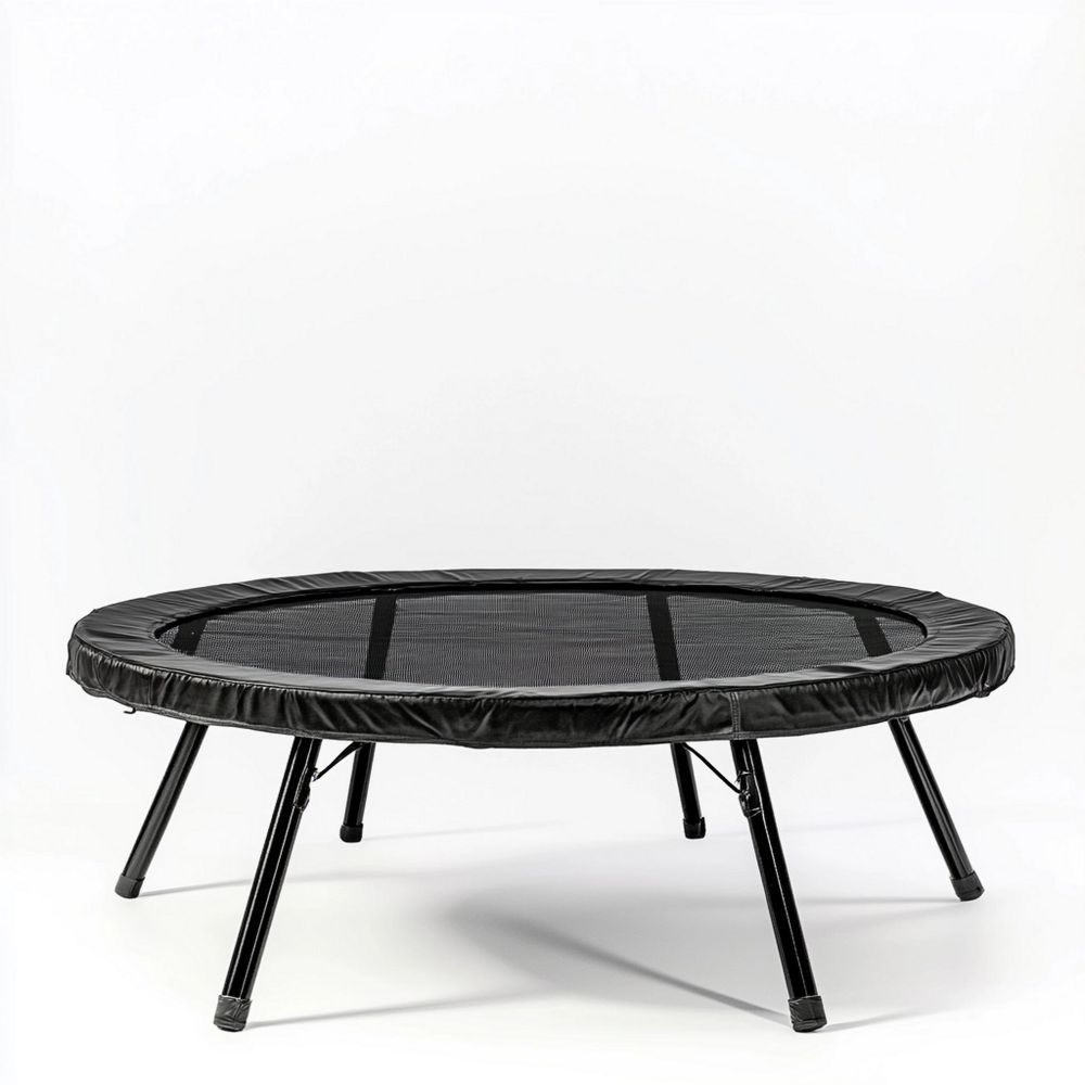 Trampolino Rotondo Nero Diametro 366 cm Altezza 76 cm Telaio in Acciaio Rete in Polipropilene