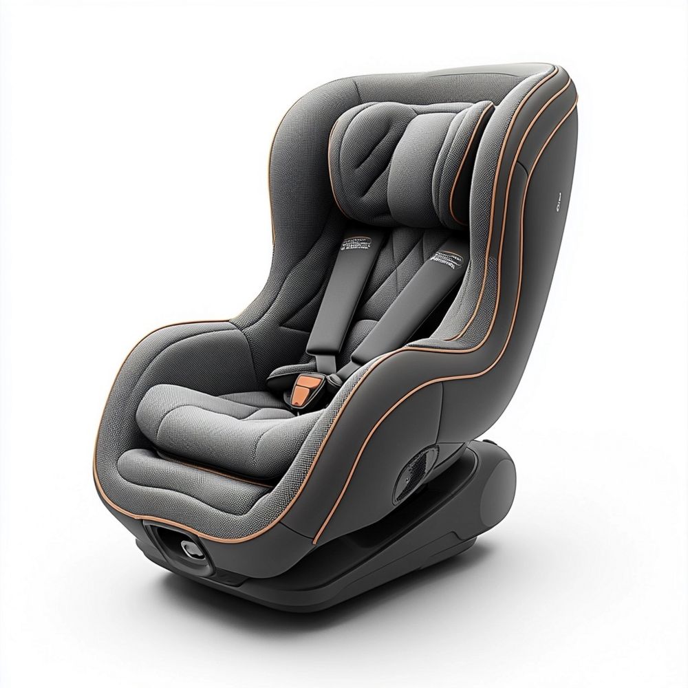 Seggiolino Auto per Bambini in Tessuto Grigio ISOFIX Regolabile Conforme a ECE R44/04