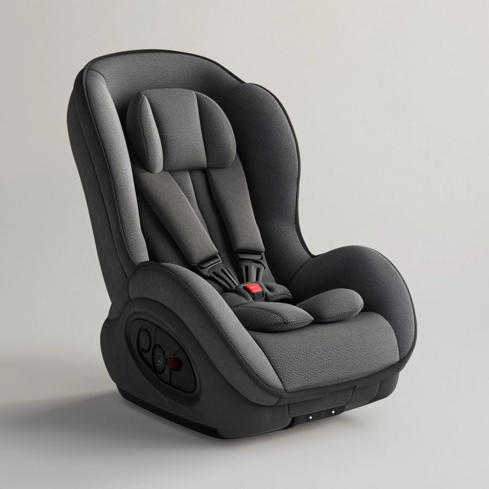 Seggiolino Auto Bambini Rivestimento in Tessuto Grigio 60x45x65 cm, Isofix ECE R44/04