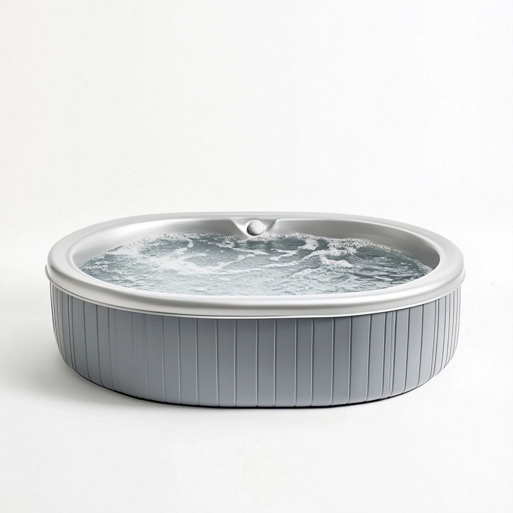 Vasca Idromassaggio Circolare Grigia PVC Ø175 cm