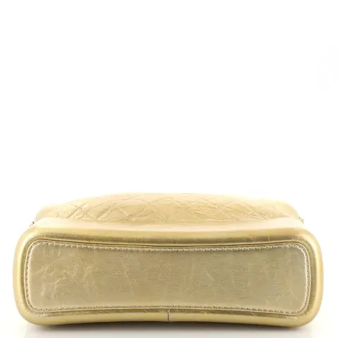 CC Gabrielle Hobo Quilted Metallic Aged Calfskin Large