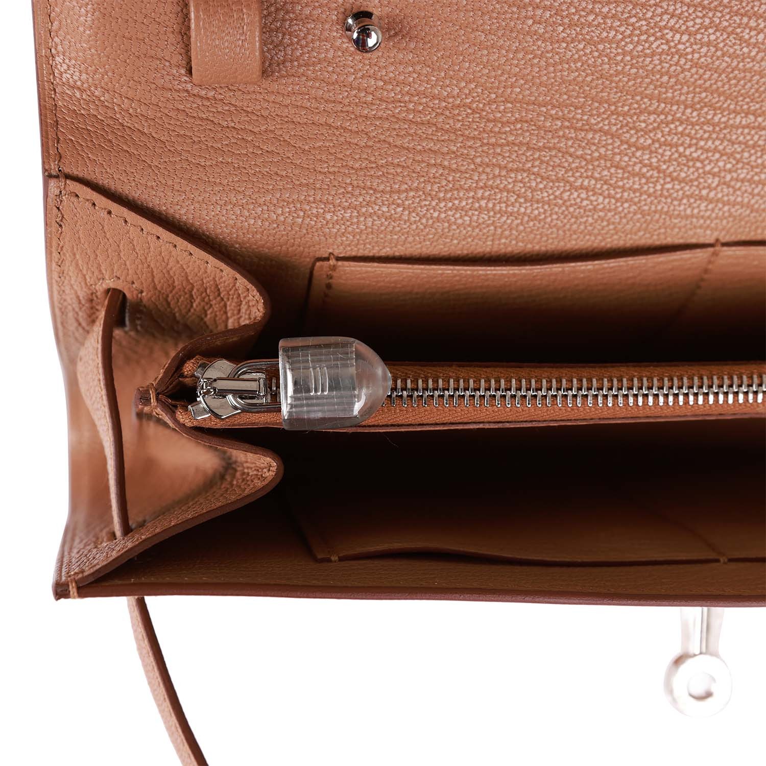 H Kelly Wallet To Go Quebracho Chevre Palladium Hardware