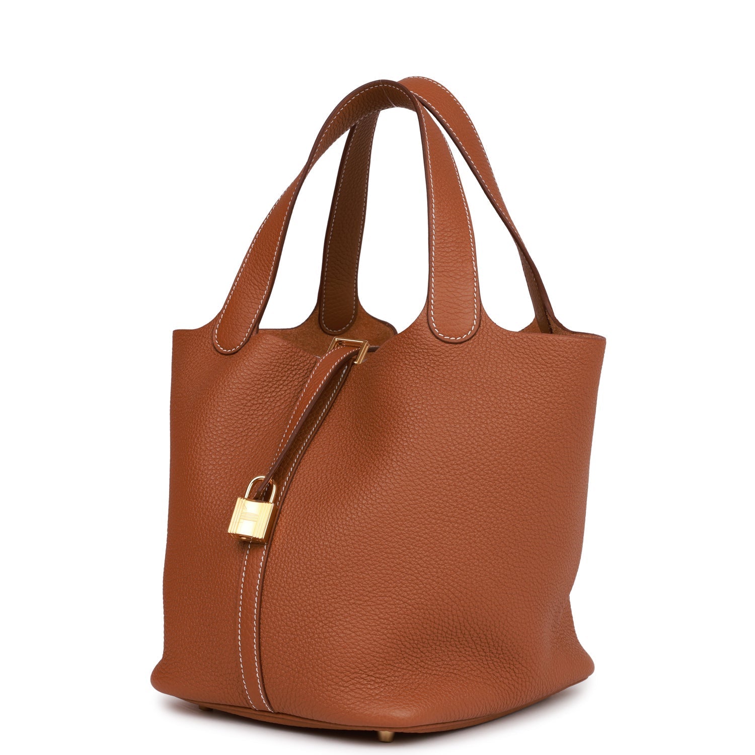 H Picotin Lock 22 Gold Clemence Gold Hardware