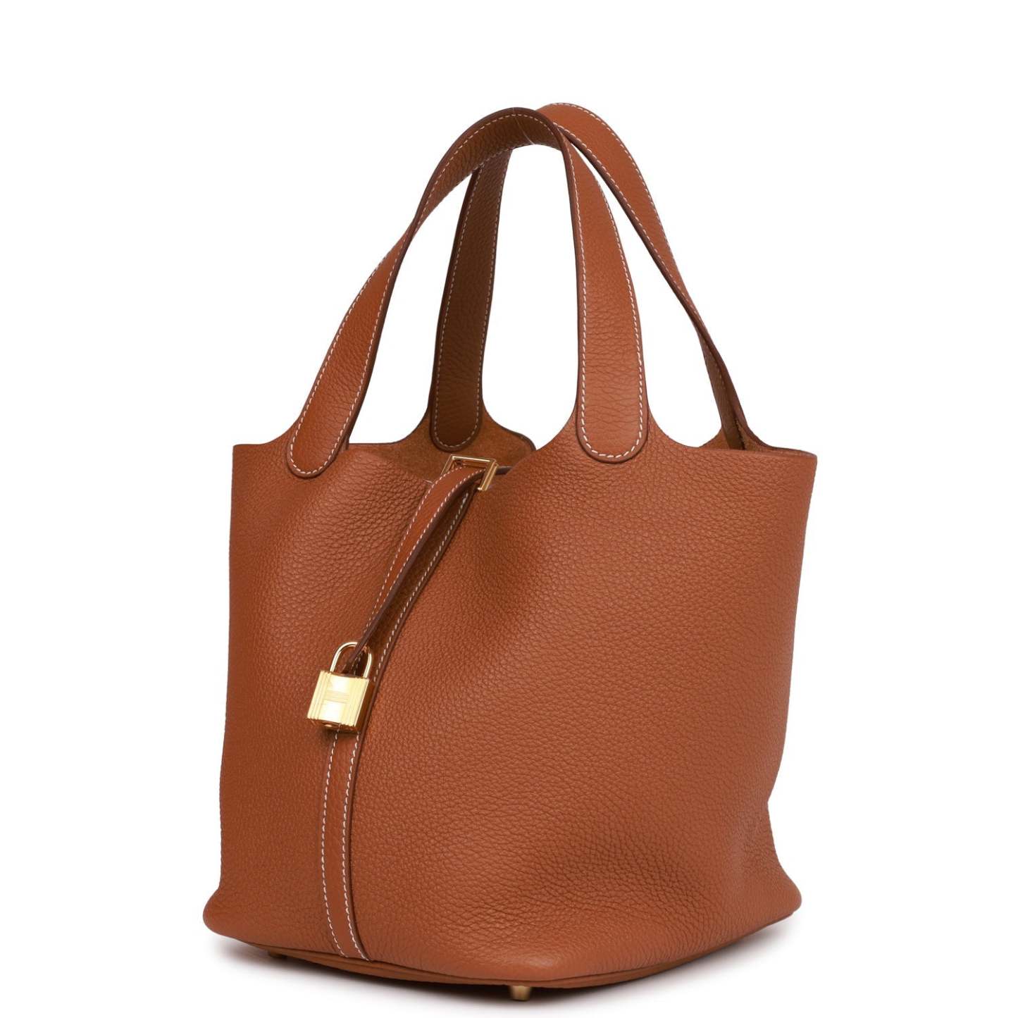 H Picotin Lock 22 Gold Clemence Gold Hardware