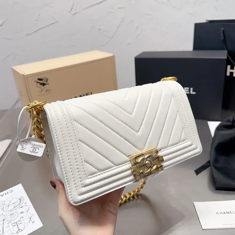 CHEVRON BOY CC HANDBAG