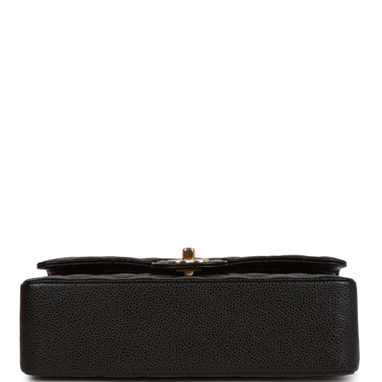 CC Small Classic Double Flap Black Caviar Gold Hardware