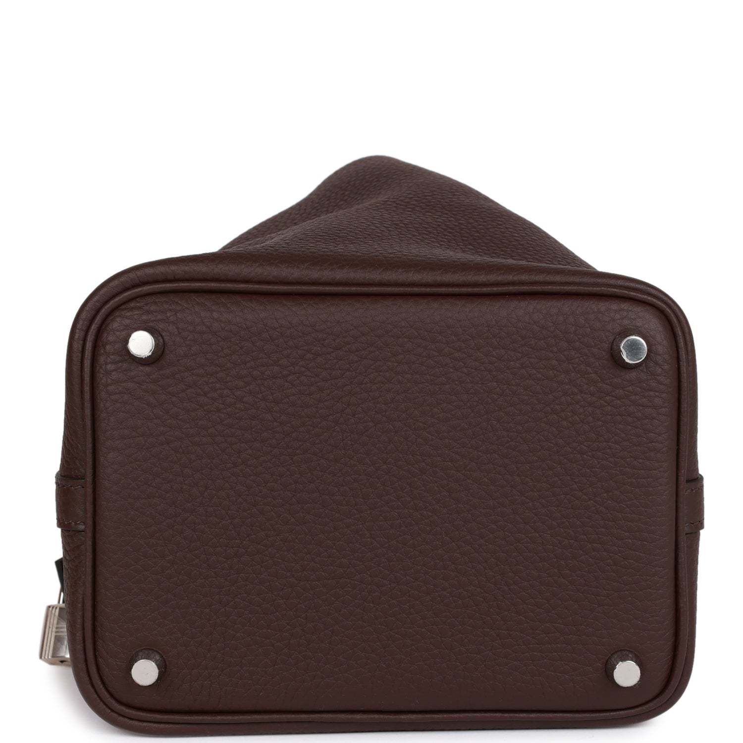 H Eclat Picotin Lock 18 Rouge Sellier Clemence Palladium Hardware