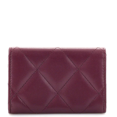 CC 19 Flap Card Case Quilted Goatskin