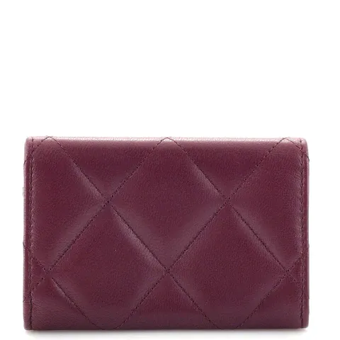 CC 19 Flap Card Case Quilted Goatskin