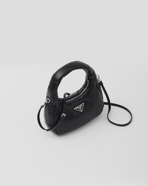 PP Soft padded nappa leather mini-bag - Black