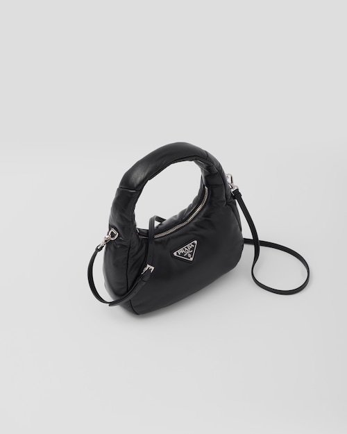 PP Soft padded nappa leather mini-bag - Black
