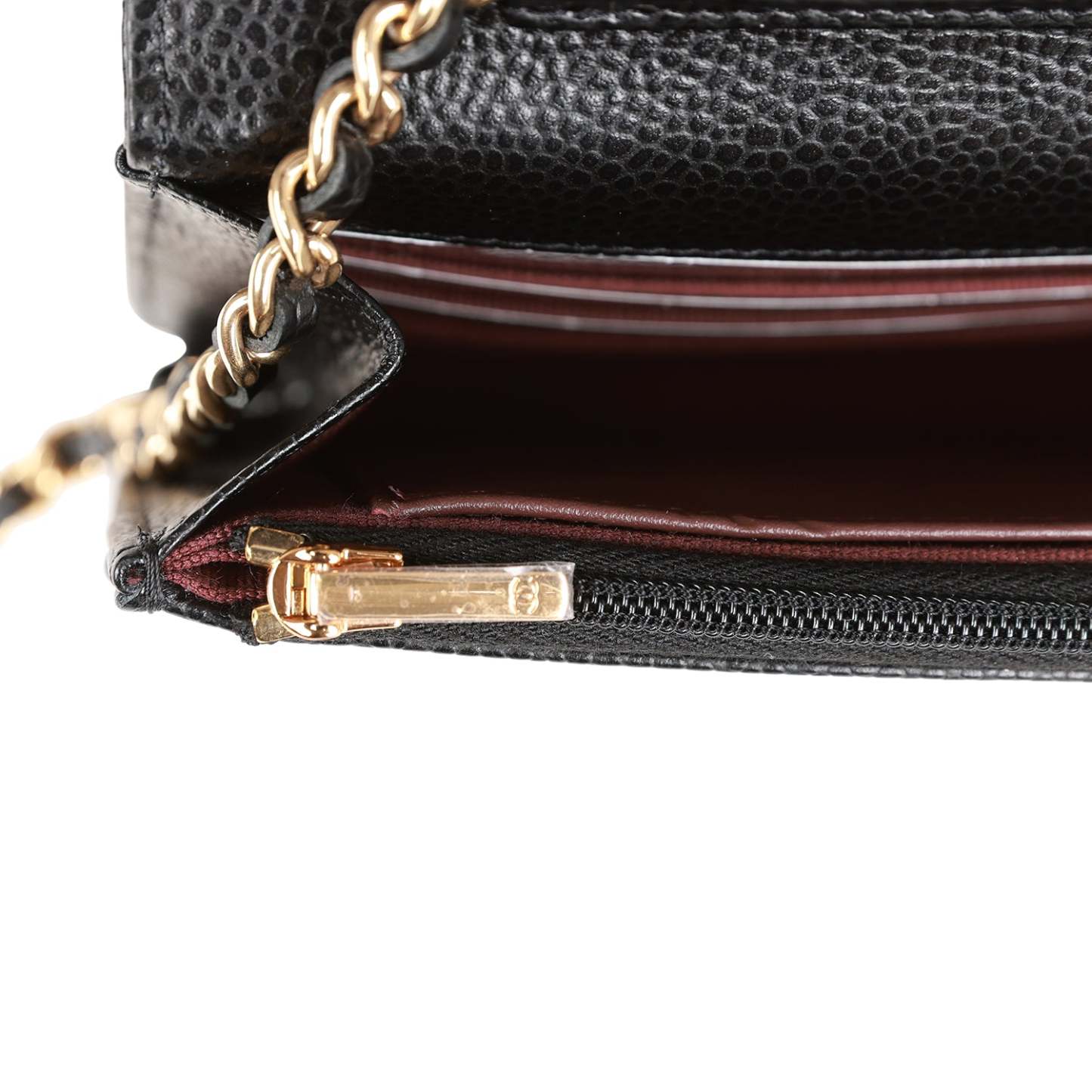 CC Wallet on Chain WOC Black Caviar Gold Hardware