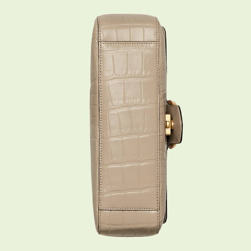 GG Marmont small crocodile shoulder bag