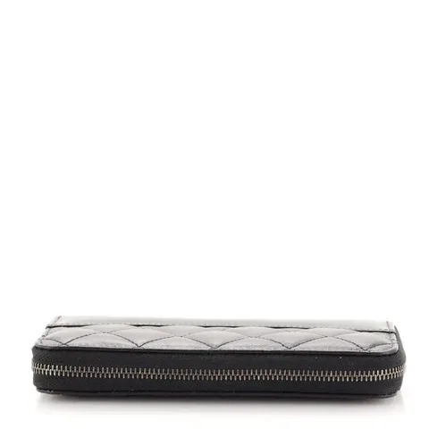 CC Gabrielle Zip Around Wallet Quilted Aged Calfskin Small