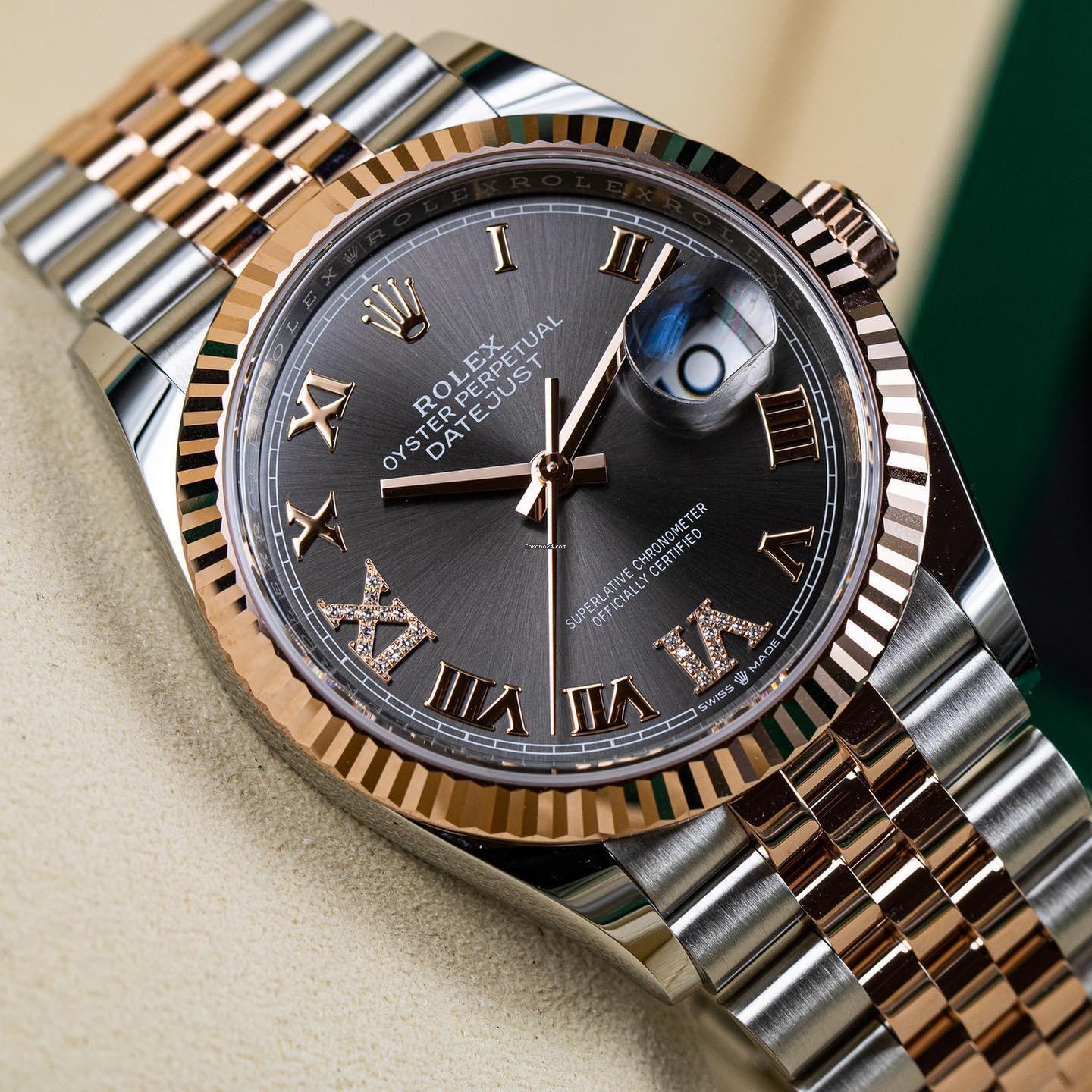 Rolex Datejust 36, 18k Everose Gold and Stainless Steel, 36mm, Ref# 126231-0023