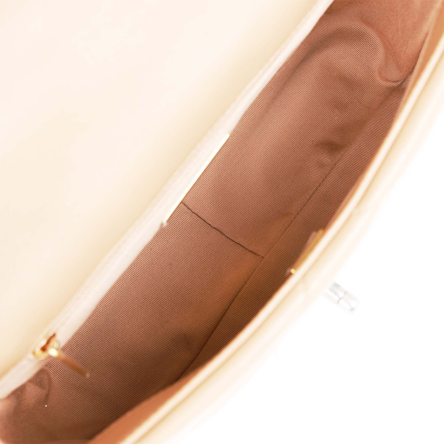 CC Medium 19 Flap Bag Beige Calfskin Mixed Hardware