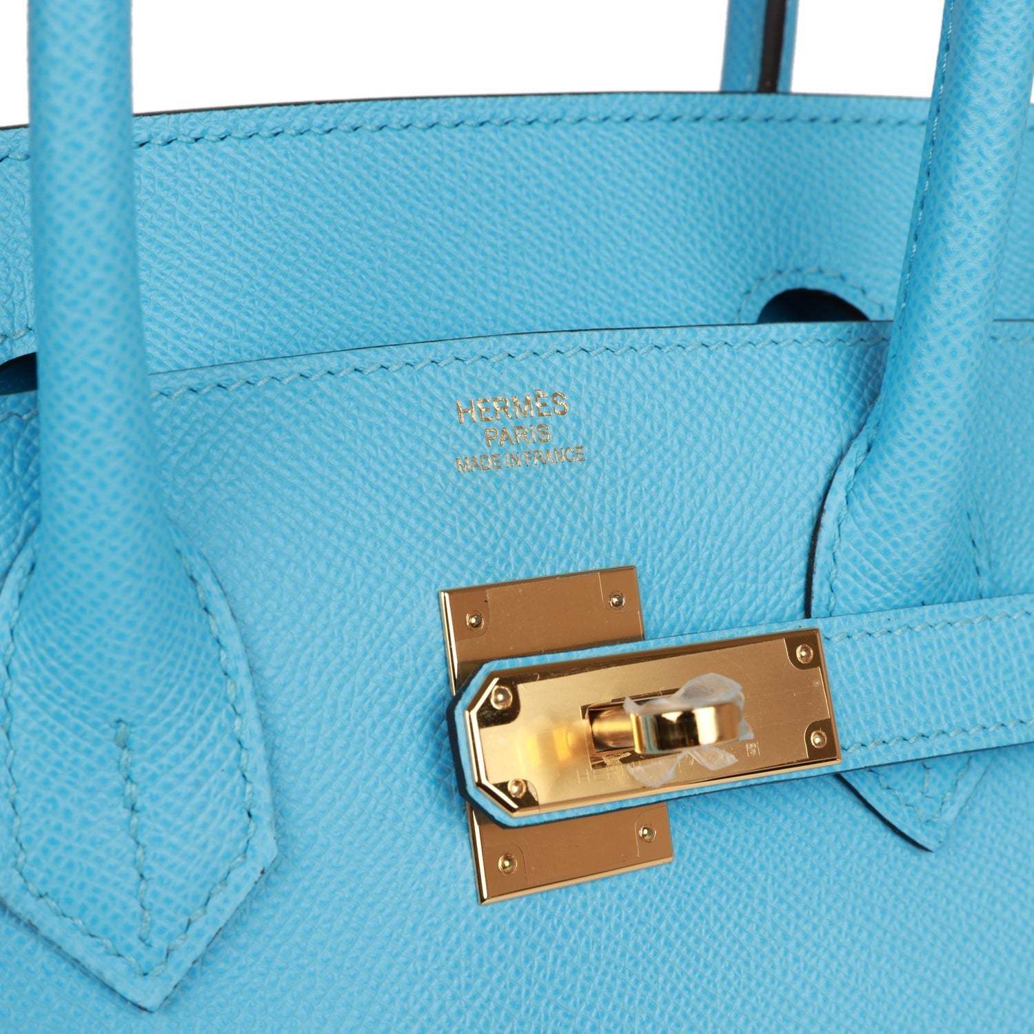 H Birkin 30 Celeste Epsom Gold Hardware