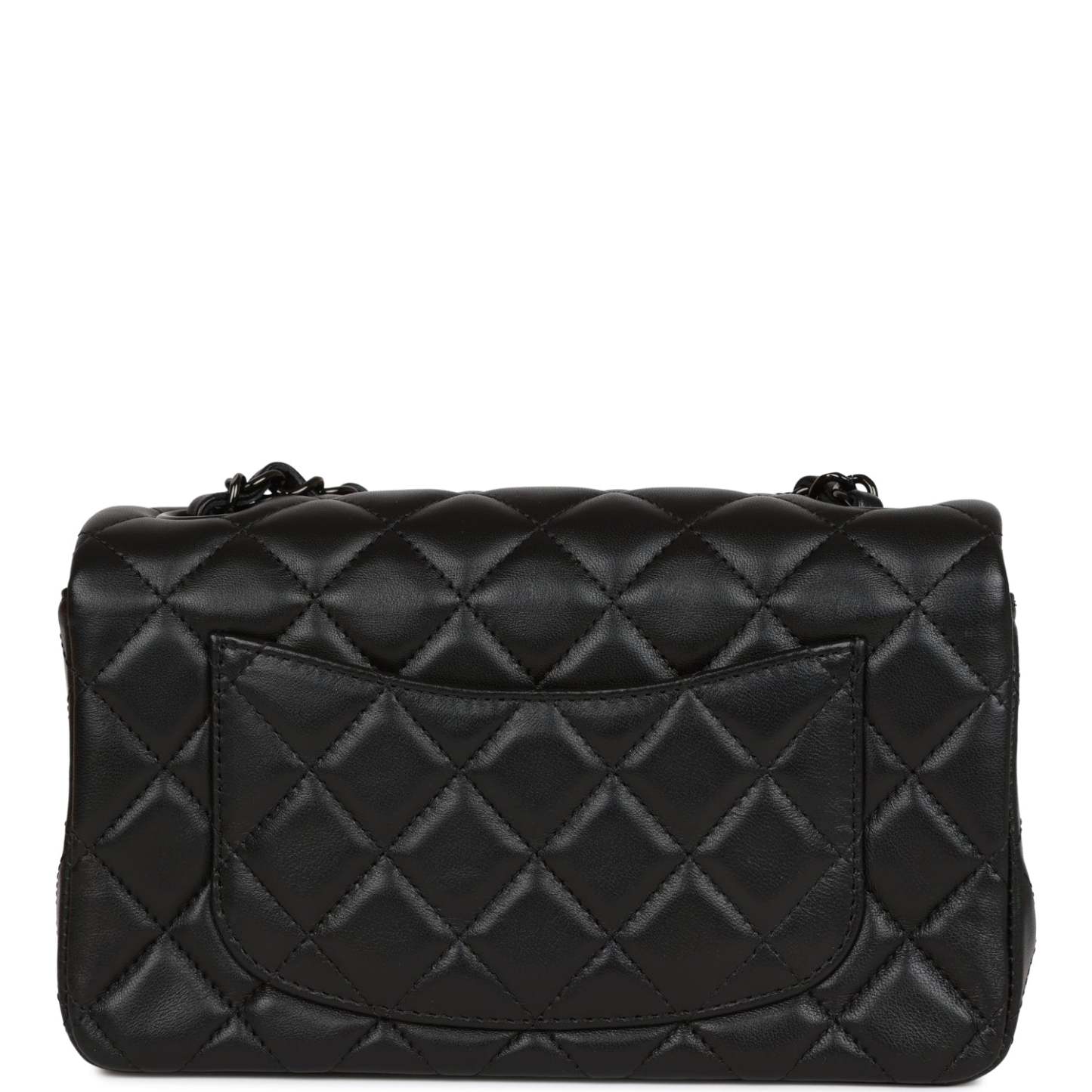 CC Mini Rectangular Flap Bag SO Black Lambskin Black Hardware for MR