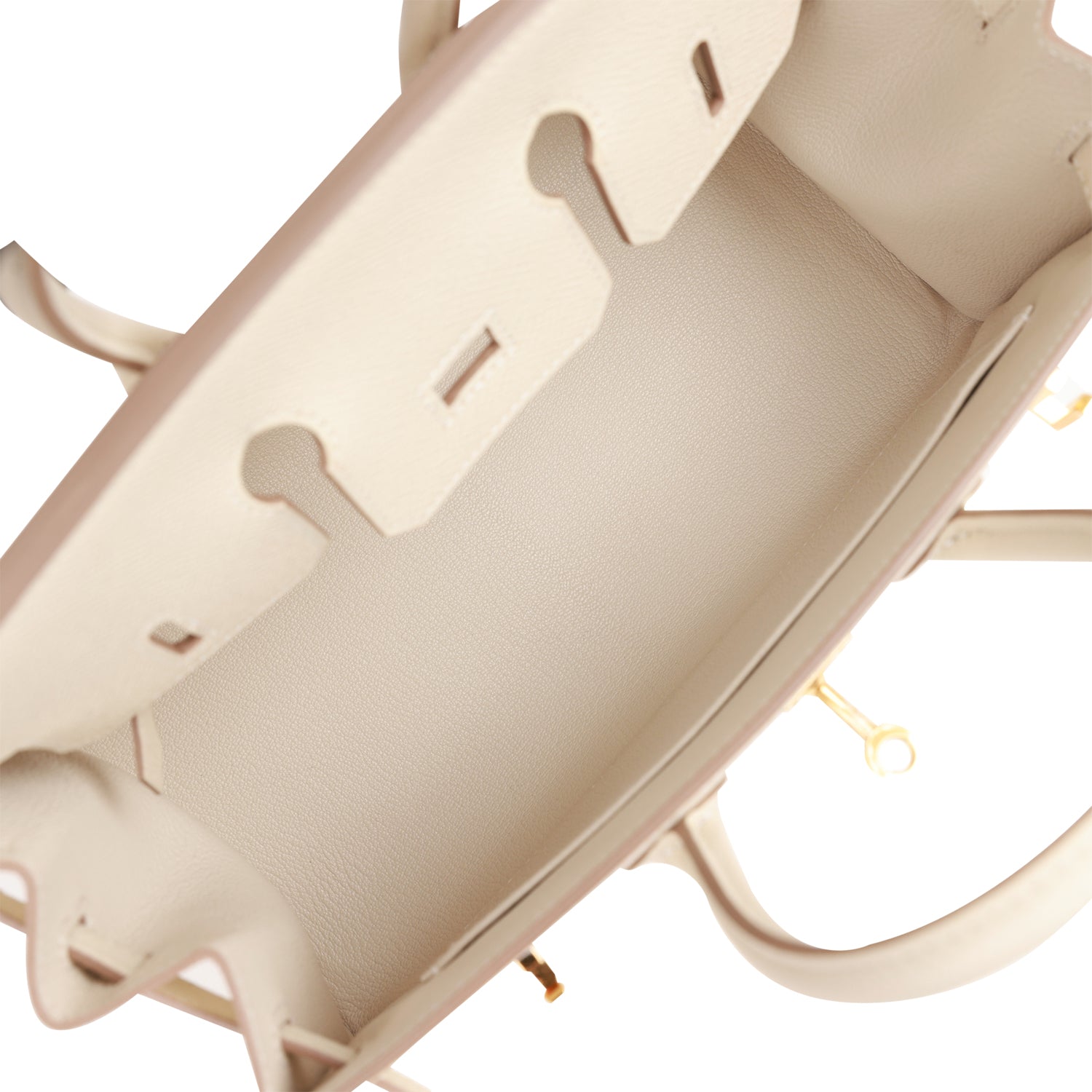 H Birkin Sellier 25 Craie Epsom Gold Hardware