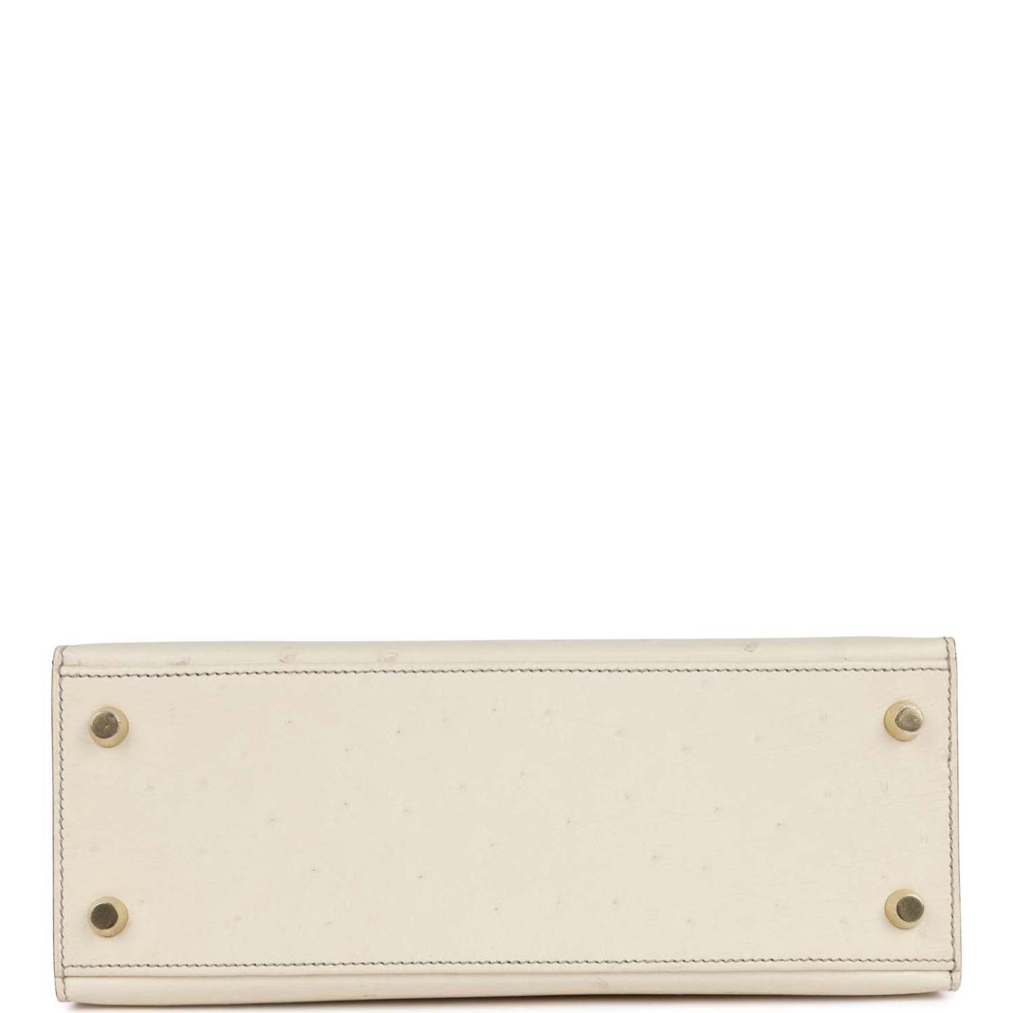 H Special Order (HSS) Kelly Sellier 25 Beton and Gris Asphalte Ostrich Gold Hardware