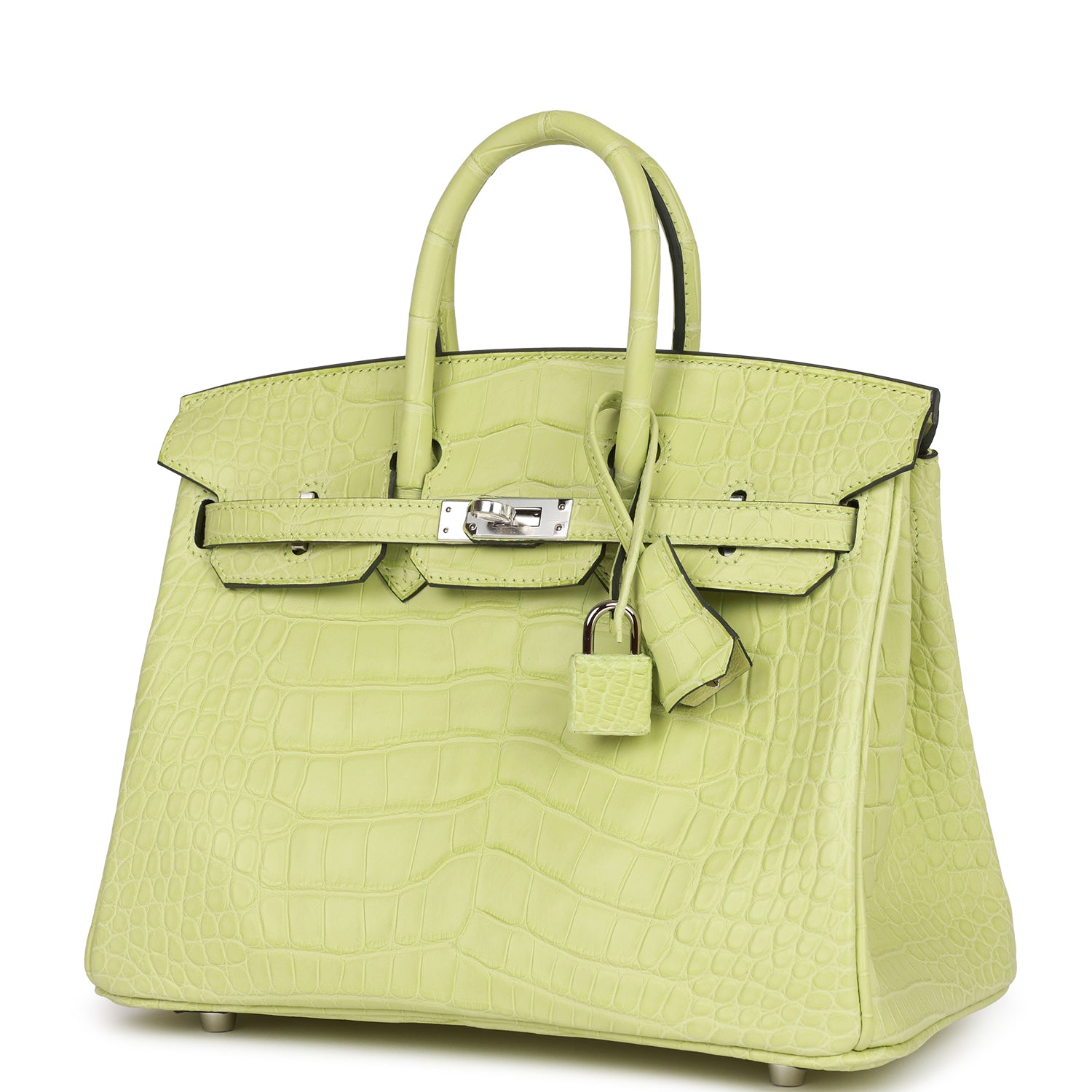 H Birkin 25 Jaune Bourgeon Matte Alligator Palladium Hardware