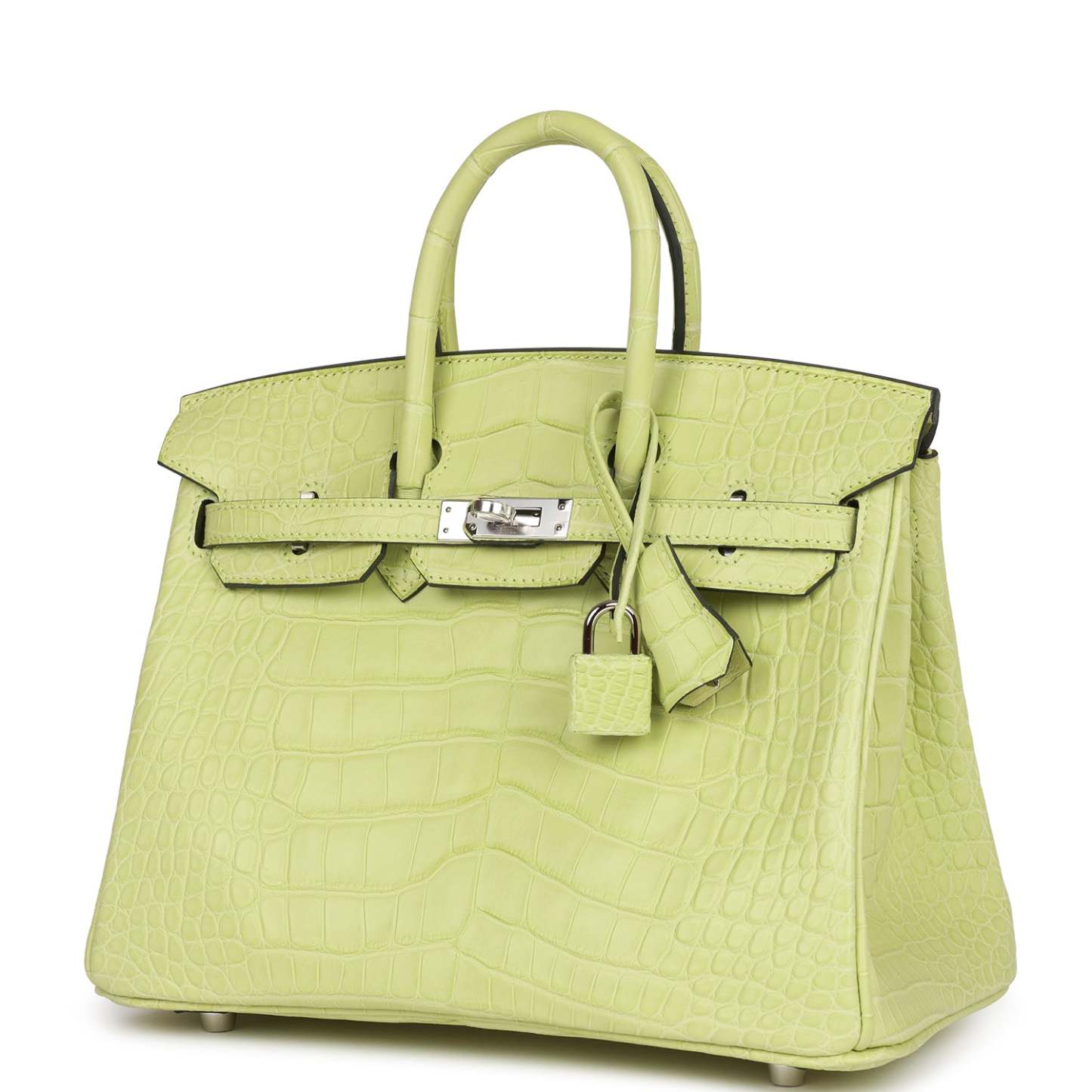H Birkin 25 Jaune Bourgeon Matte Alligator Palladium Hardware