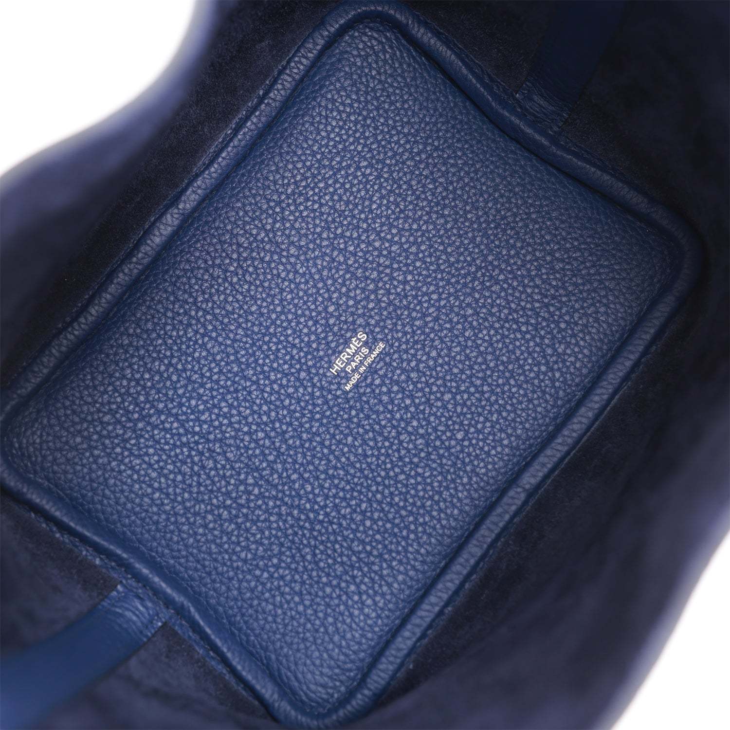 H Picotin Lock 18 Bleu Saphir Clemence Gold Hardware