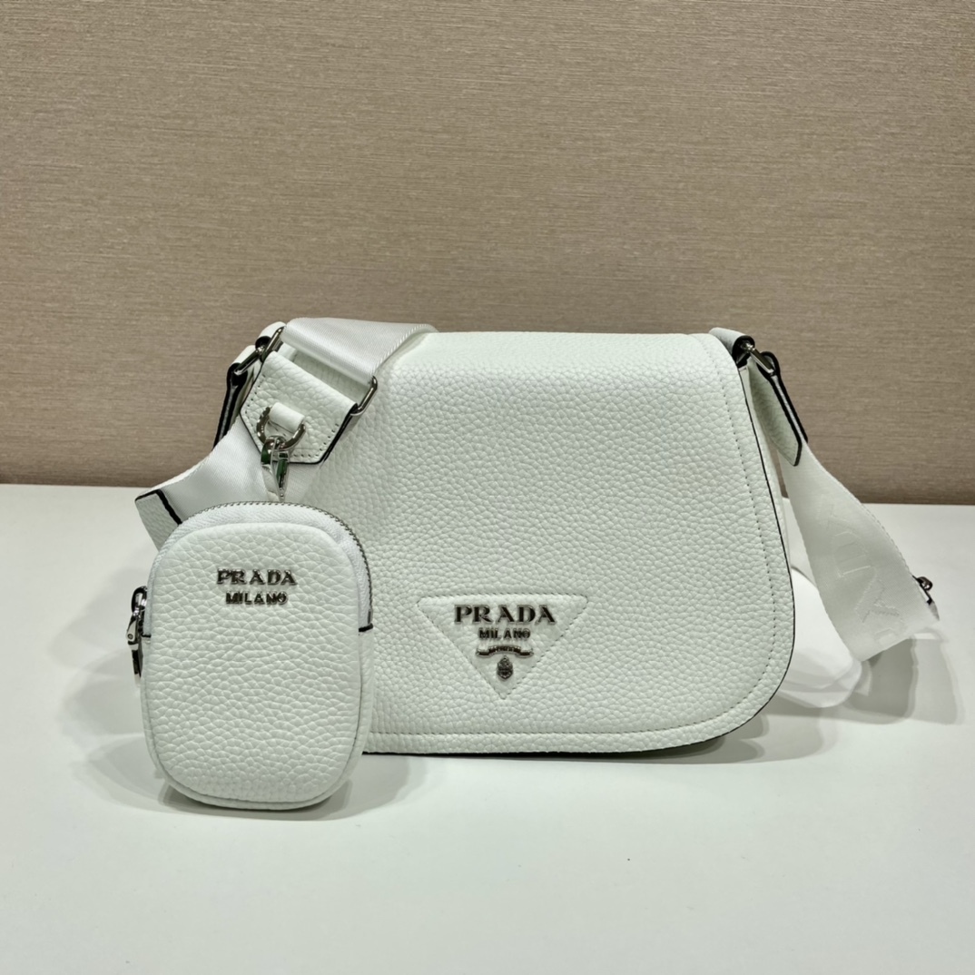 Pra Shoulder Bag White For Women, Women's Bags 8.6in/22cm