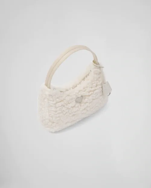 Re-Edition 2000 wool and cashmere mini-bag - Natural