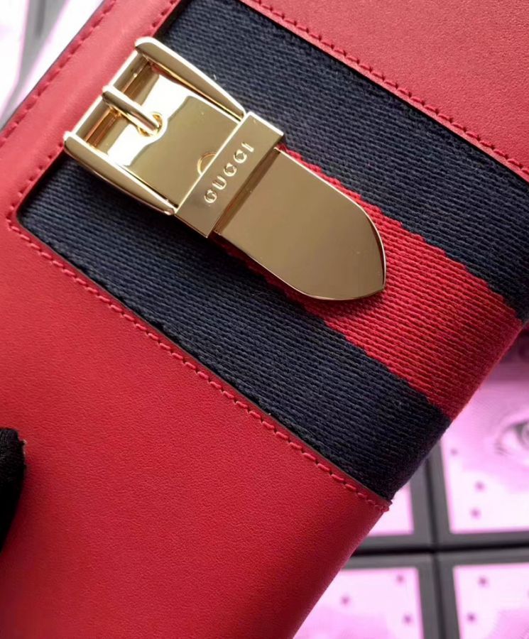 GG Sylvie leather zip around wallet 476083