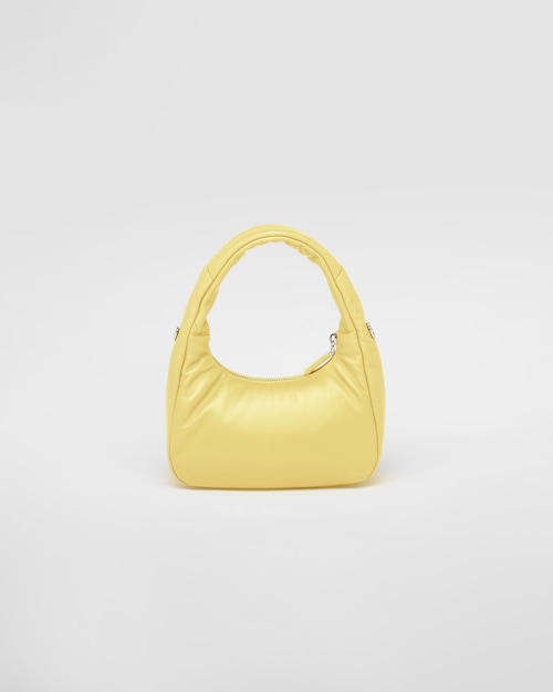 PP Soft padded nappa leather mini-bag - Citron Green