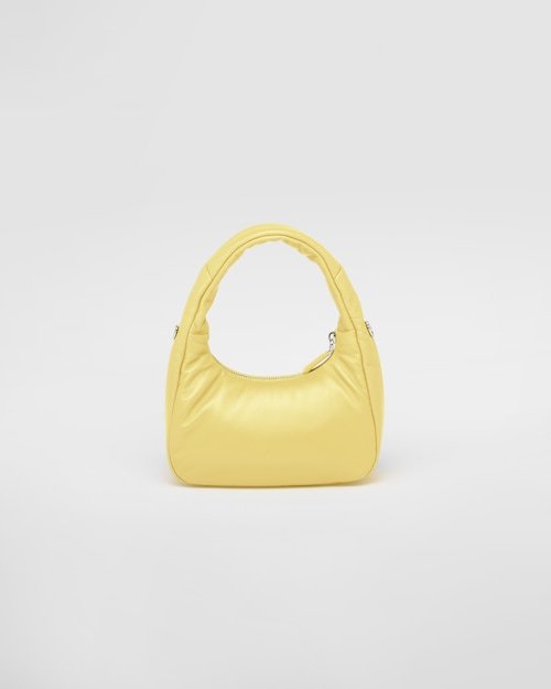 PP Soft padded nappa leather mini-bag - Citron Green
