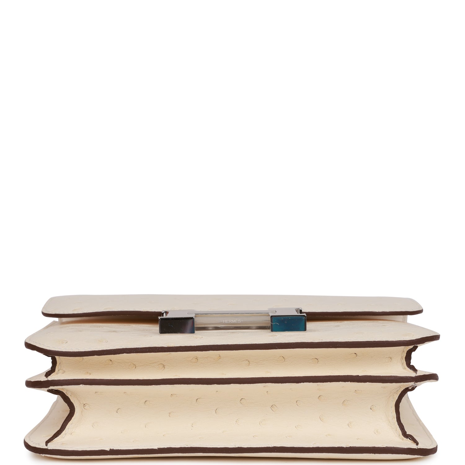 H Constance 18 Nata Ostrich Palladium Hardware