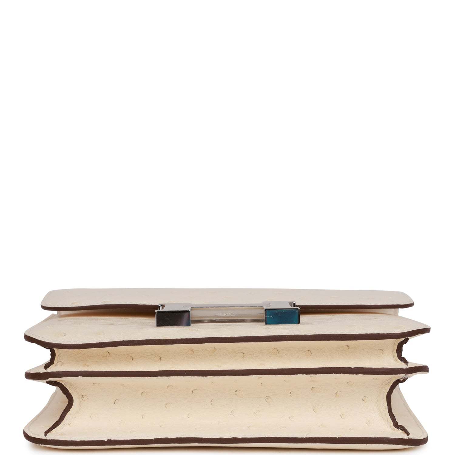 H Constance 18 Nata Ostrich Palladium Hardware