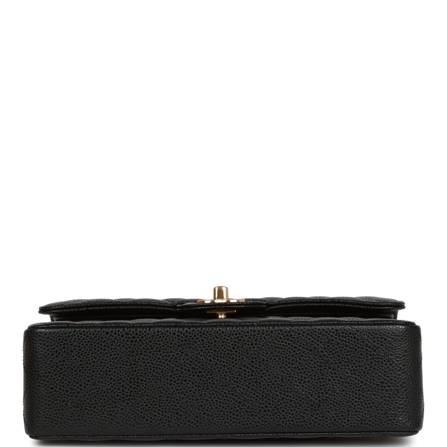 CC Small Classic Double Flap Black Caviar Gold Hardware