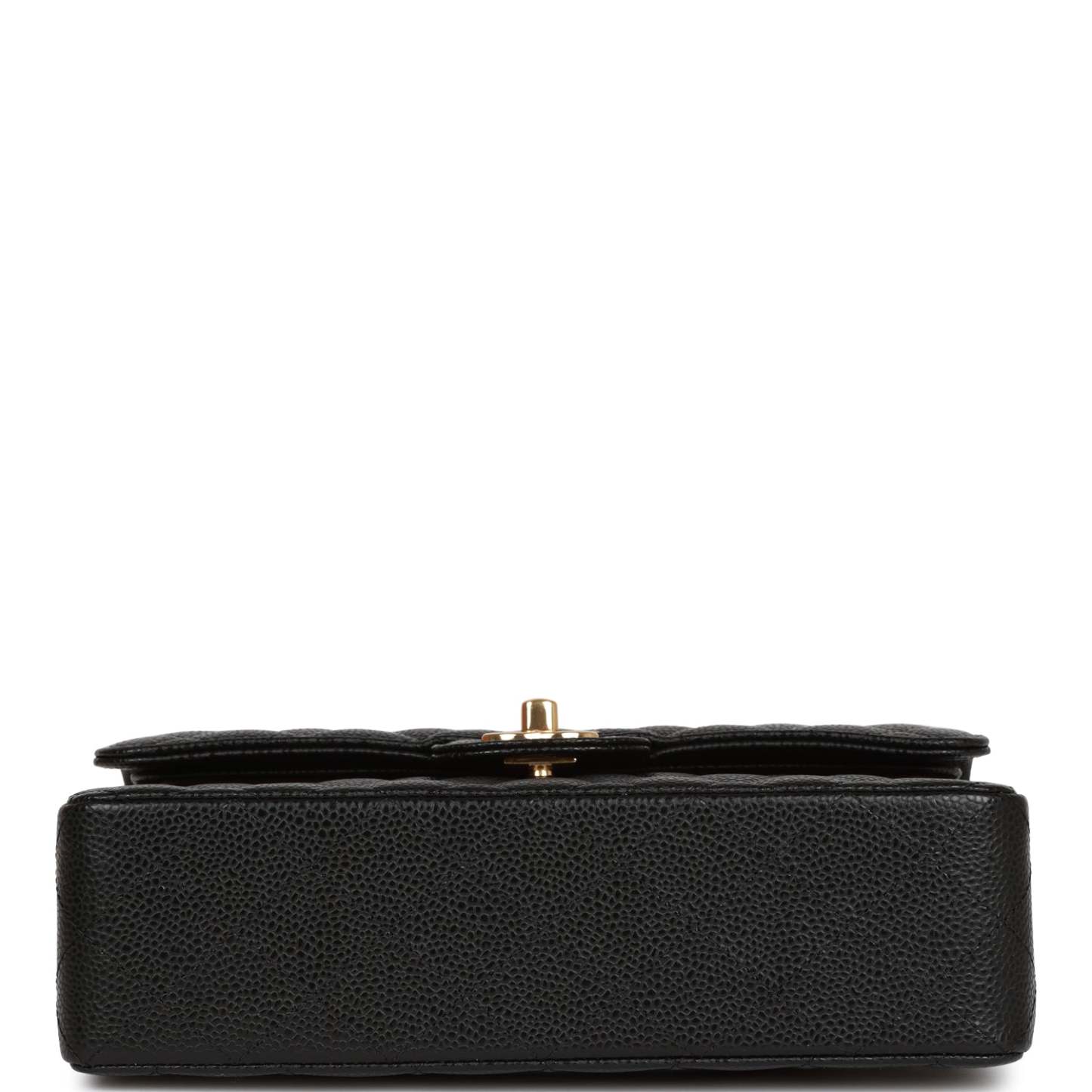 CC Small Classic Double Flap Black Caviar Gold Hardware