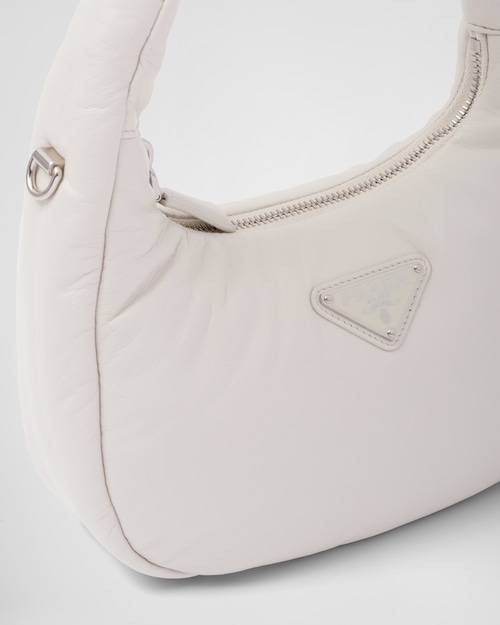 PP Soft padded nappa leather mini-bag - White
