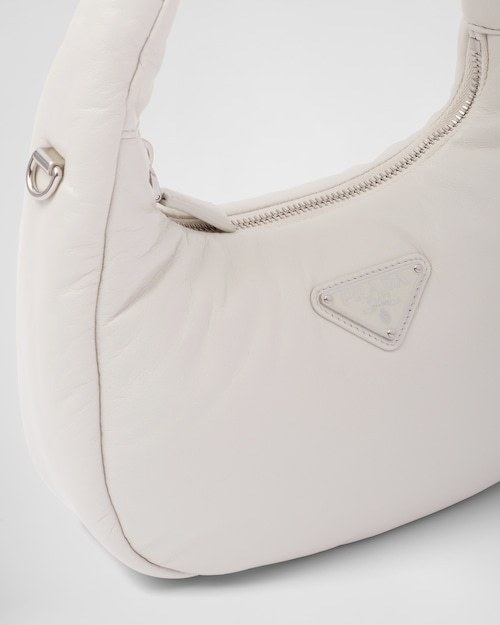 PP Soft padded nappa leather mini-bag - White