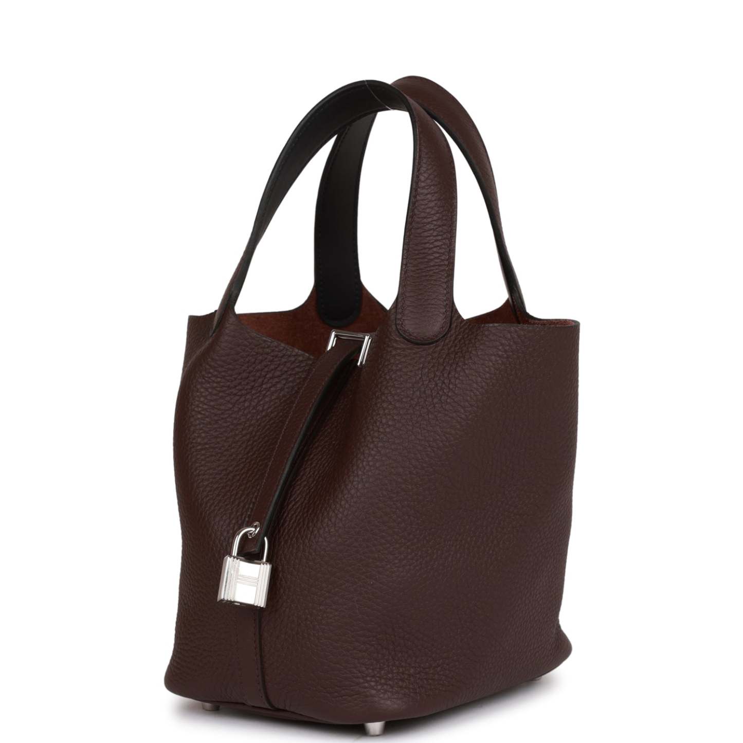 H Eclat Picotin Lock 18 Rouge Sellier Clemence Palladium Hardware