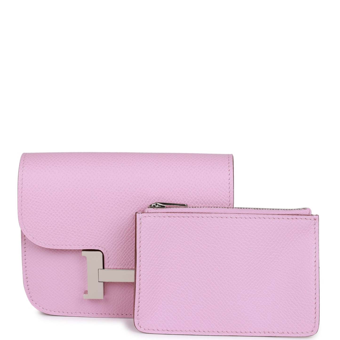 H Constance Slim Wallet Mauve Syestre Epsom Palladium Hardware