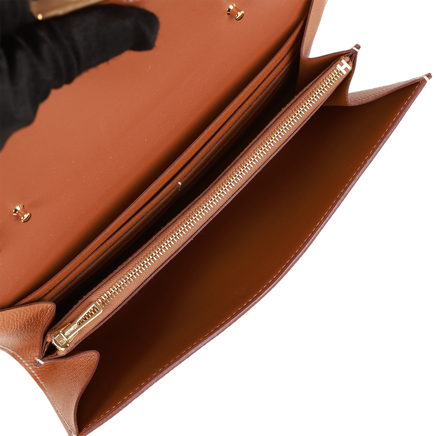 H Constance Wallet To Go Gold Epsom Gold Hardware