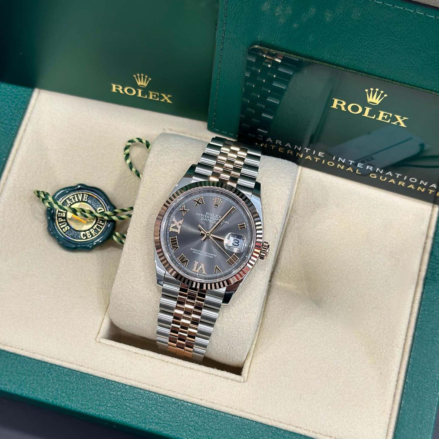 Rolex Datejust 36, 18k Everose Gold and Stainless Steel, 36mm, Ref# 126231-0023