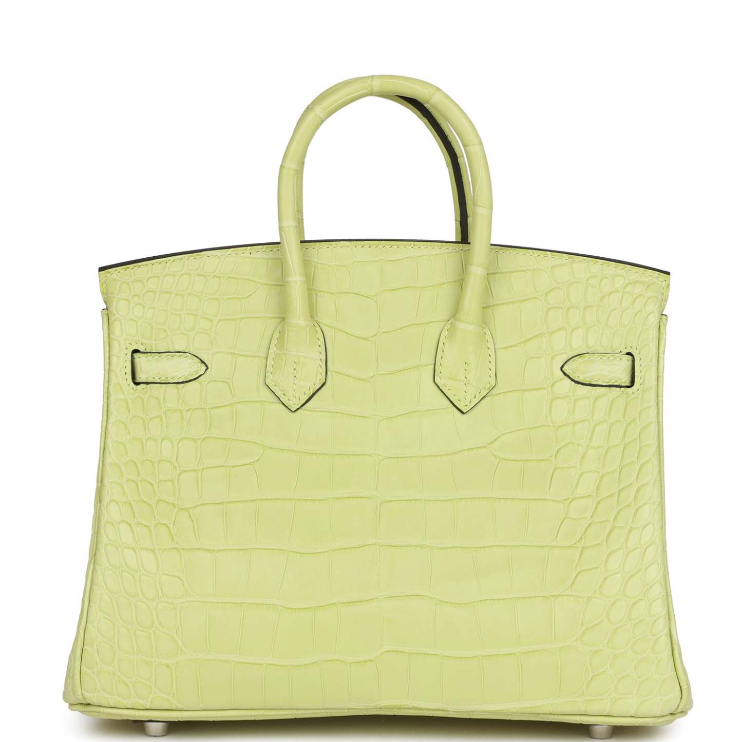 H Birkin 25 Jaune Bourgeon Matte Alligator Palladium Hardware