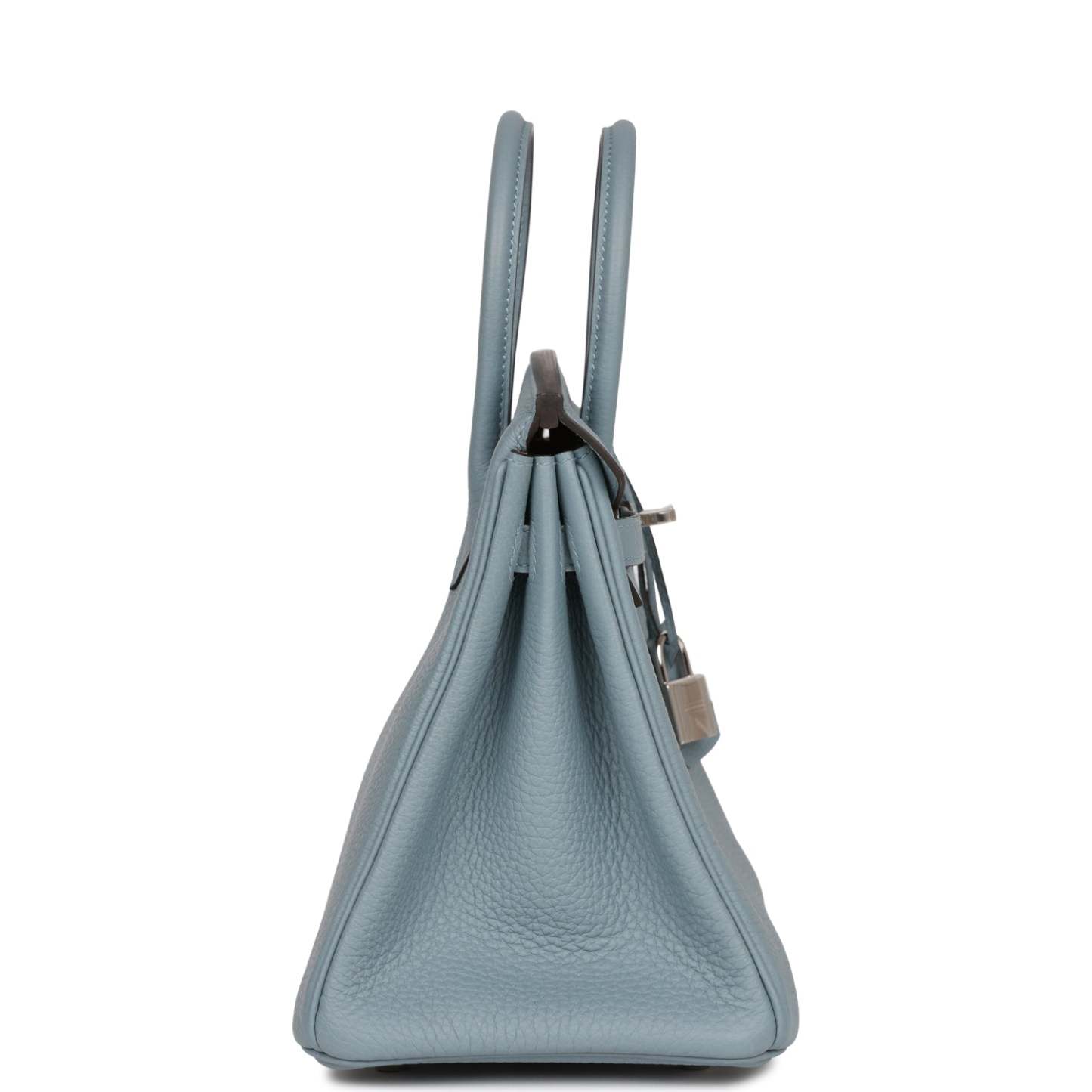 H Birkin 25 Bleu Lin Verso Togo Palladium Hardware