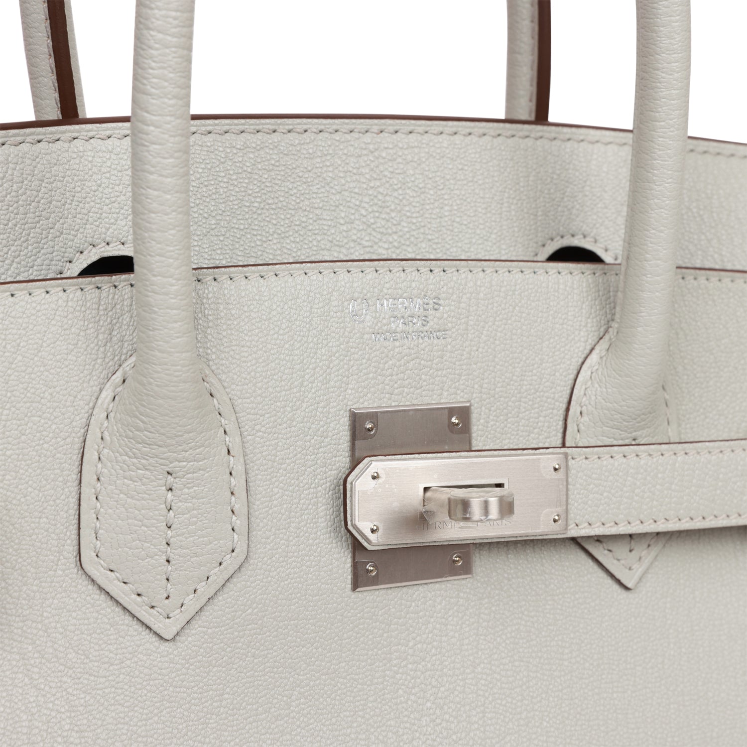 H Special Order (HSS) Birkin 30 Gris Perle Verso Chevre Brushed Palladium Hardware
