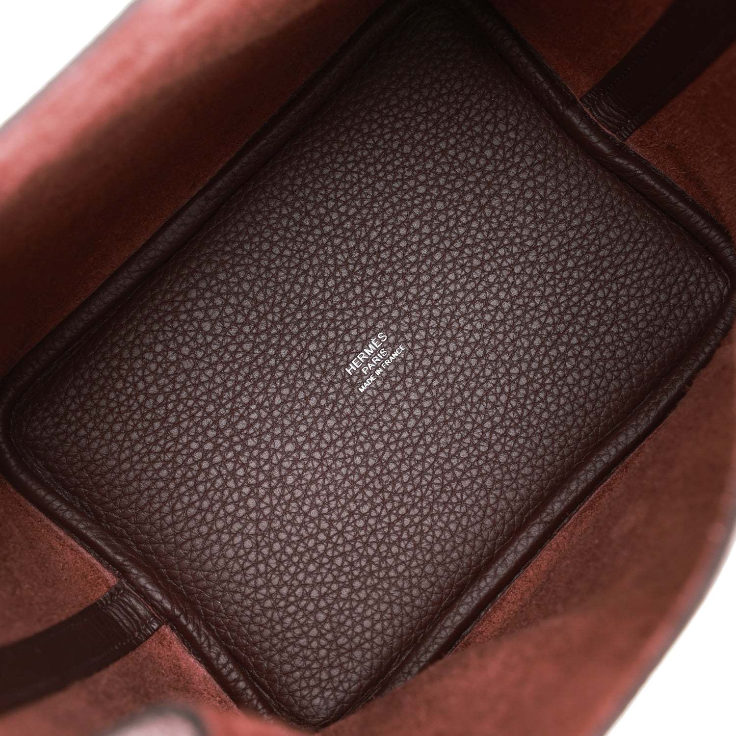 H Eclat Picotin Lock 18 Rouge Sellier Clemence Palladium Hardware